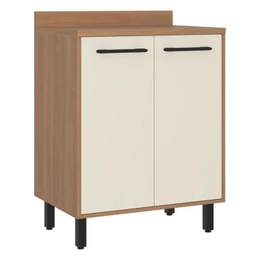 Imagem de Balcão De Cozinha 70cm Para Cooktop Com Tampo E 2 Portas Havana Cr20309 Rovere/champanhe