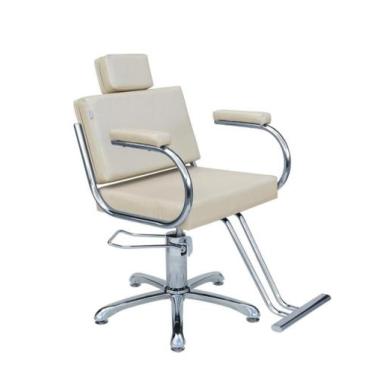 Imagem de Cadeira Lotus Hidráulica Fixa Bege acetinado - bullon mvc, bege acetin