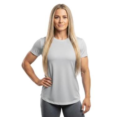 Imagem de Camiseta Feminina Dry Fit UV Slim Fit Academia Treino Fitness Esporte 