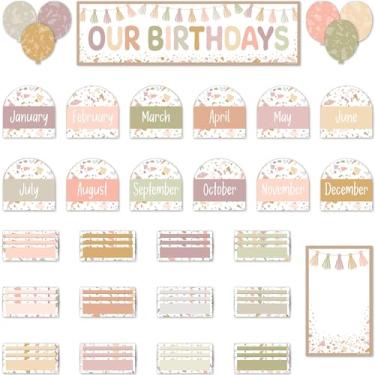 Imagem de Teacher Created Resources Terrazzo Tones Our Birthdays Mini quadro de avisos (TCR7208)