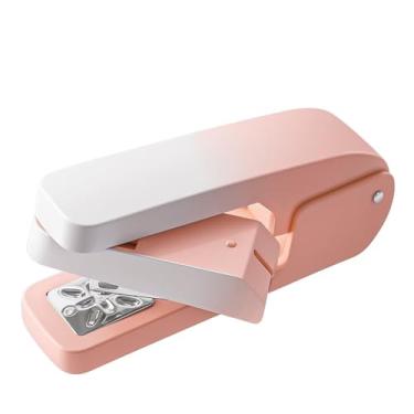 Imagem de Grampeador giratório de mesa de escritório, capacidade para 25 folhas, rotação de 360 graus, pequenos grampeadores de mesa compactos com 1000 grampos para livreto, encadernação de livros, brochuras de