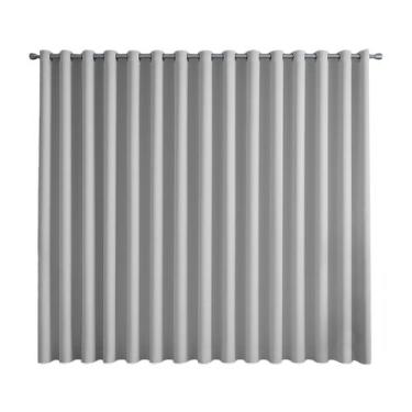 Imagem de Cortina Basic Blackout Tecido Corta Luz 6,00x2,70m para Varão Simples 