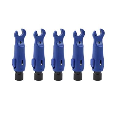 Imagem de Conjunto de ferramentas de decapagem de fio coaxial portátil cortador de cabo resistente para conector de cabo coaxial RG6 RG59 RG11 RG7, decapagem rápida, design de peso, trava de mola, conjunto de 5