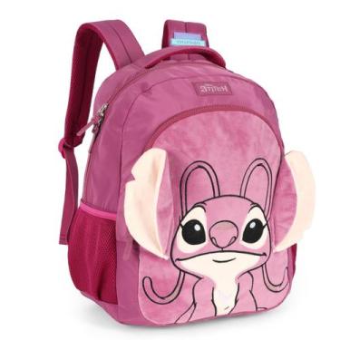 Imagem de Mochila De Costas Juvenil Original Stitch C/ Orelha 3d Roxo - Luxcel