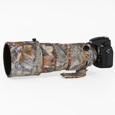 Imagem de CHASING BIRDS Capa protetora à prova de chuva para Nikon AF-S 300 mm f/2.8G ED VR I/II capa protetora de lente à prova de chuva (camuflagem de árvore amarela, com TC de 1,4 X (TC-14E III))