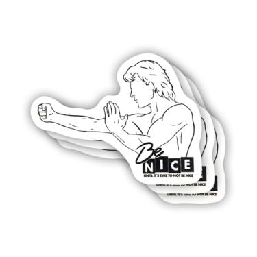 Imagem de (3 peças) Be Nice Until Its Time to Not Be Nice Adesivo sarcástico motivacional com citação humorística decalque de vinil para Kindle, laptop, garrafa de água, capacete rígido de telefone, adesivo de