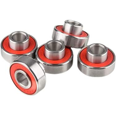 Imagem de 16 peças 608 2RS skate longboard rolamentos de skate em linha 8 x 22 x 12,6 mm rolamento integral