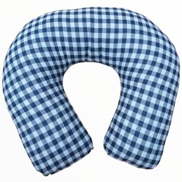 Imagem de Almofada de Pescoço Ergonômica para Viagem – Travesseiro Protetor para Leitura e Descanso (xadrez)