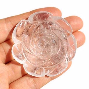Imagem de Home Collections Flor de quartzo transparente natural bruto de 5 cm, 1 peça