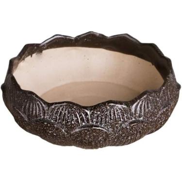 Imagem de GLETSF Vaso de flores de cerâmica marrom decoração retrô para jardim, quintal, casa, restaurante, escritório, 5 opções-A