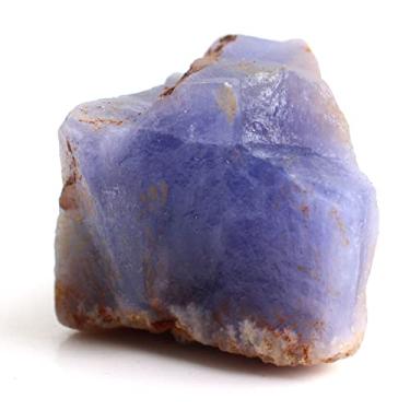 Imagem de URMIBDAI Cheio de textura 1 peça natural colorido/azul/roxo fluorita quartzo cristal áspero pedra minerais ornamentos pedras preciosas presente amostra (cor: fluorita azul, tamanho: 20-30 g 1 peça)