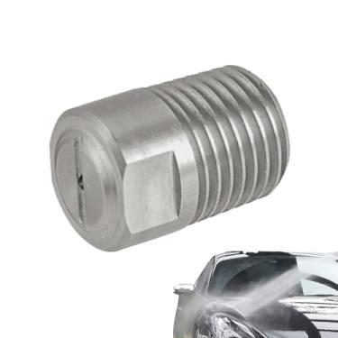Imagem de Bocais de pulverização rosqueados para lavadora de alta pressão | Pontas rosqueadas em forma de ventilador de 25 graus de aço inoxidável - Suprimentos de substituição de limpador de pressão à prova de