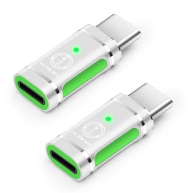 Imagem de Adaptador USB C para Lightning (pacote com 2), adaptador Lightning fêmea para USB tipo C suporta carregamento PD e transferência de dados (prata)