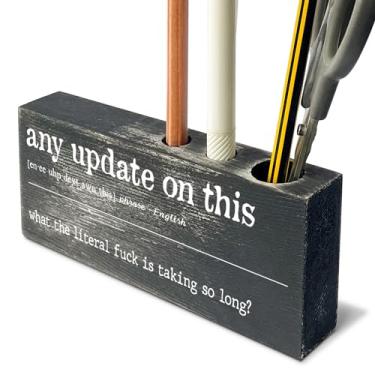 Imagem de Suporte de caneta de escritório engraçado, decoração de mesa de escritório em casa, suporte de caneta engraçado para mesa, decoração de humor de escritório, presentes para mulheres, homens, colegas de