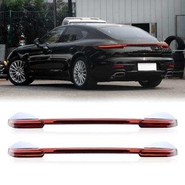 Imagem de JOLUNG Conjunto de luzes traseiras atualizado compatível com Panamera 970.2 2014 2015 2016 Lâmpadas traseiras DRL sequencial sequencial luzes traseiras de freio farol de neblina reversa 1 par (através