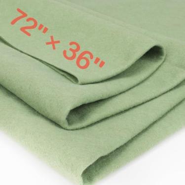 Imagem de XSEINO Tecido de feltro grande verde sálvia 183 x 91 cm (2 jardas quadradas), folha de tecido de feltro macio de 1,4 mm de espessura para artesanato, cores da série verde, tecido não tecido macio