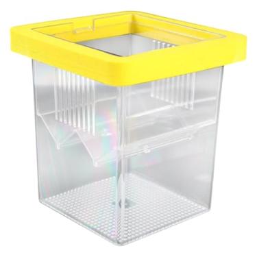 Imagem de Generic Caixa de criação para aquário, recipiente para incubação de alevinos, isolamento de ovos de peixes, caixa de isolamento quadrada para aquário e, Amarelo