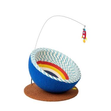 Imagem de Bothyi Arranhador para gatos, sofá arranhador portátil a arranhões, com bola de sino para treinamento interativo de gatos e filhotes