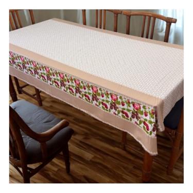 Imagem de Toalha de Mesa Retangular 6 Lugares 200 x 140cm Tecido Oxford Fácil de Limpar – Mesa Jantar Elegante (Modelo - 24)