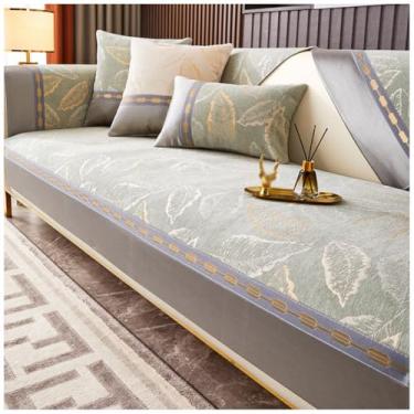 Imagem de SPXMQSS Capa de sofá para sofá, capa de sofá macia de chenille de 1/2/3/4 lugares, universal antiderrapante em forma de L, capa protetora de móveis para sala de estar C 30 x 50 cm