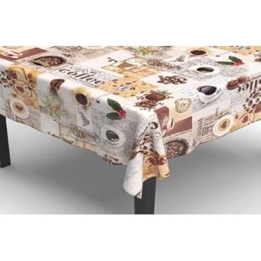 Imagem de Toalha de Mesa de Plástico Térmica e impermeável, para mesas(Café expresso)