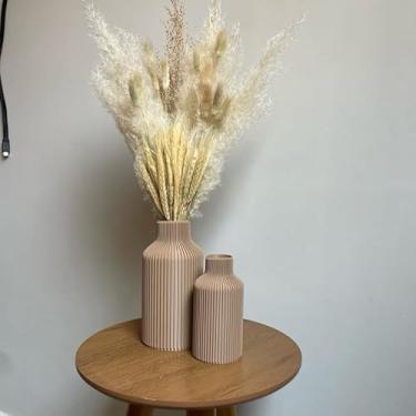 Imagem de Vaso Decorativo Nórdico Minimalista 3D – Decoração Moderna para Sala Escritório e Ambiente Contemporâneo (Marron,15cm)