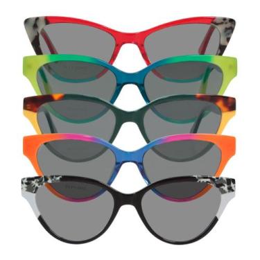 Imagem de Óculos de Sol Feminino Gatinho Moderno Polarizado + Case - E11EVEN, Ve