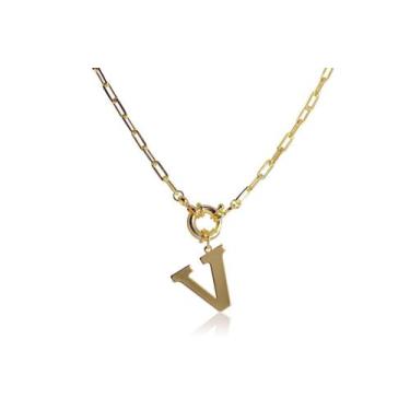 Imagem de Colar De Letras Folheado Em Ouro 18K - Floratta Joias