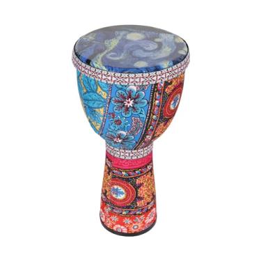 Imagem de Tambor de Mão Africano 8 Polegadas Instrumento Percussão Djembe Portátil com Padrões Artísticos para Crianças Pandeiro L
