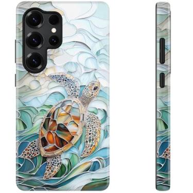 Imagem de DEENAKIN Capa fofa para Samsung Galaxy S23 Ultra - Compatível com carregamento sem fio - Silicone macio de camada dupla + capa rígida - Design elegante de flores silvestres - Capa de telefone chique