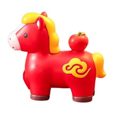 Imagem de predolo Estatueta de Cavalo em Resina, Estilo Feng Shui Chinês, Ideal para Decoração de Mesa, Lareira ou Armário, Ideal para Presente de Boas-Vindas, D