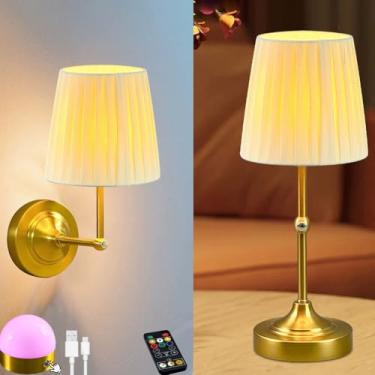 Imagem de Arandela moderna para interiores com iluminação para cima e para baixo, luminária de parede com cabeça ajustável em 180°, soquete E27, luminária de parede criativa em formato de chifre, esti