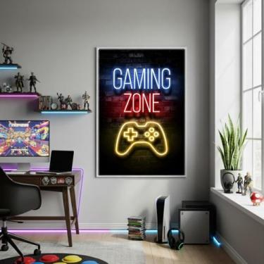 Imagem de Quadro Decorativo Zona De Jogo-70X50Cm Mold Preta - Quadros On-Line