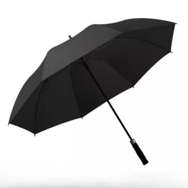 Imagem de Guarda-Chuva Grande Automático - Fibra de Vidro Blackout para Proteção UV, Reforçado para Tempestade(preto)