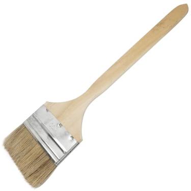 Imagem de 1 pincel de tinta com cabo longo, 100 mm de largura, 440 mm de comprimento, pincéis de cerdas com cabo de madeira para parede, móveis, cercas (branco-esbranquiçado, 1 peça)