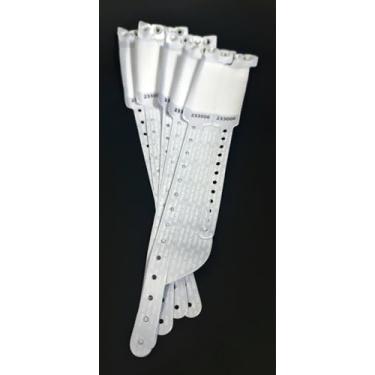 Imagem de Pulseiras Hospitalares Mãe e Filho em Vinil Trilaminado – Branca, Numerada, Inviolável – Kit 250 Unidades – Identificação para Maternidade e Hospitais