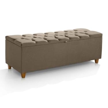 Imagem de Sapateira Baú Organizador Quarto Espaço Estofado(Marrom)