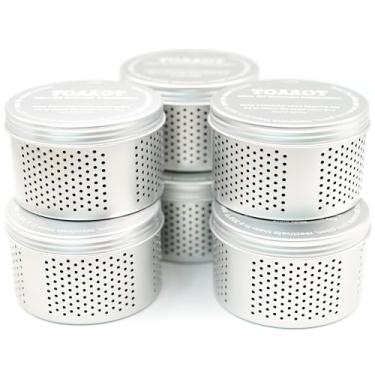 Imagem de TOAAOT Gun Safe Desumidificador 200g – Pequeno recipiente dessecante de gel de sílica, absorvente de umidade para armários e cofres de armas, protege 160 metros cúbicos, prata, revestimento de