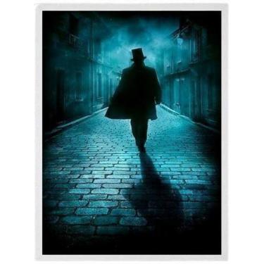 Imagem de Quadro Senhor Tranca Rua Das Almas Moldura Branca 45X34Cm