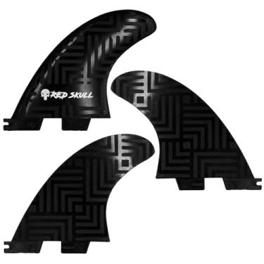 Imagem de Jogo de Quilhas Triquilha Compatível FCS2 (II) - Tamanhos M3 e M5 Híbridas Fibra de Vidro e Nylon - Kit Surf Performance Rígida - Mais Velocidade e Drive - Material Reforçado (M5 (Grande))