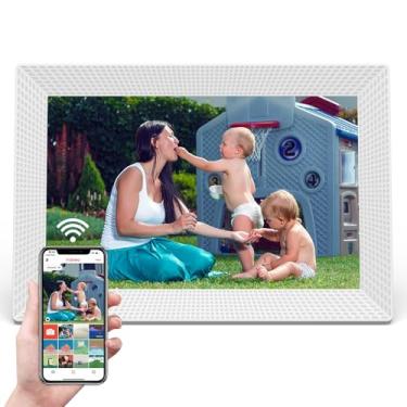 Imagem de Porta-retrato digital 10,1 polegadas WiFi Moldura digital IPS HD Touch Screen Smart Photo Frame com 16 GB de armazenamento, rotação automática, compartilhe fotos de qualquer lugar - Presente para