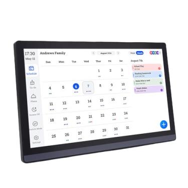 Imagem de Hyuduo Calendário Digital de 17,3 Polegadas 1920x1080P IPS Touchscreen Family Planner Com Outlook Sync para Home Office Cozinha Suspensão de Parede (Plugue UE 100‑240 V)