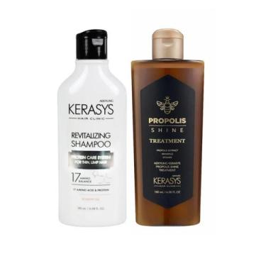 Imagem de Kerasys Kit (Shampoo Revitalizing+ Tratamento Própolis Shine) 180ml
