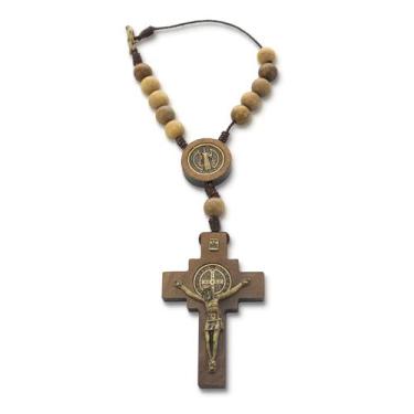 Imagem de Dezena São Bento Madeira Imbuia 10 mm - Amém Decoração Religiosa