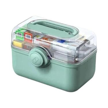 Imagem de Caixa Organizadora De Medicamentos Familiar De Grande Capacidade, Kit 