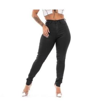 Imagem de Calça Feminina Básica Moda Casual Moda Jeans Cintura Alta-Feminino