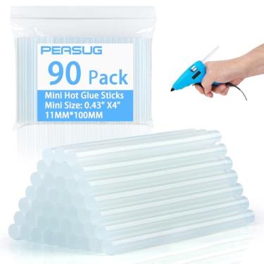Imagem de 90 mini bastões de cola quente (transparente, 10 cm x 1 cm)
