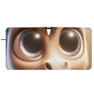 Imagem de Burro bonito desenho animado cavalo carro para-brisa para-sol engraçado dobrável caminhão carro persianas para janelas dianteiras automotivo, 81 cm x 157 cm