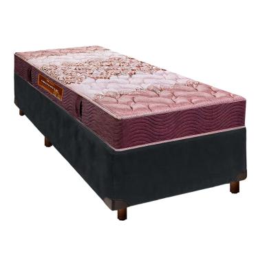 Imagem de Cama + Box Cinza e Colchão D26 Solteiro - Ortophedic Sankonfort