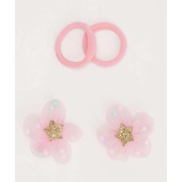 Imagem de Kit 4 Peças Presilhas E Elásticos De Cabelo Infantil M-04238 - MARISA,
